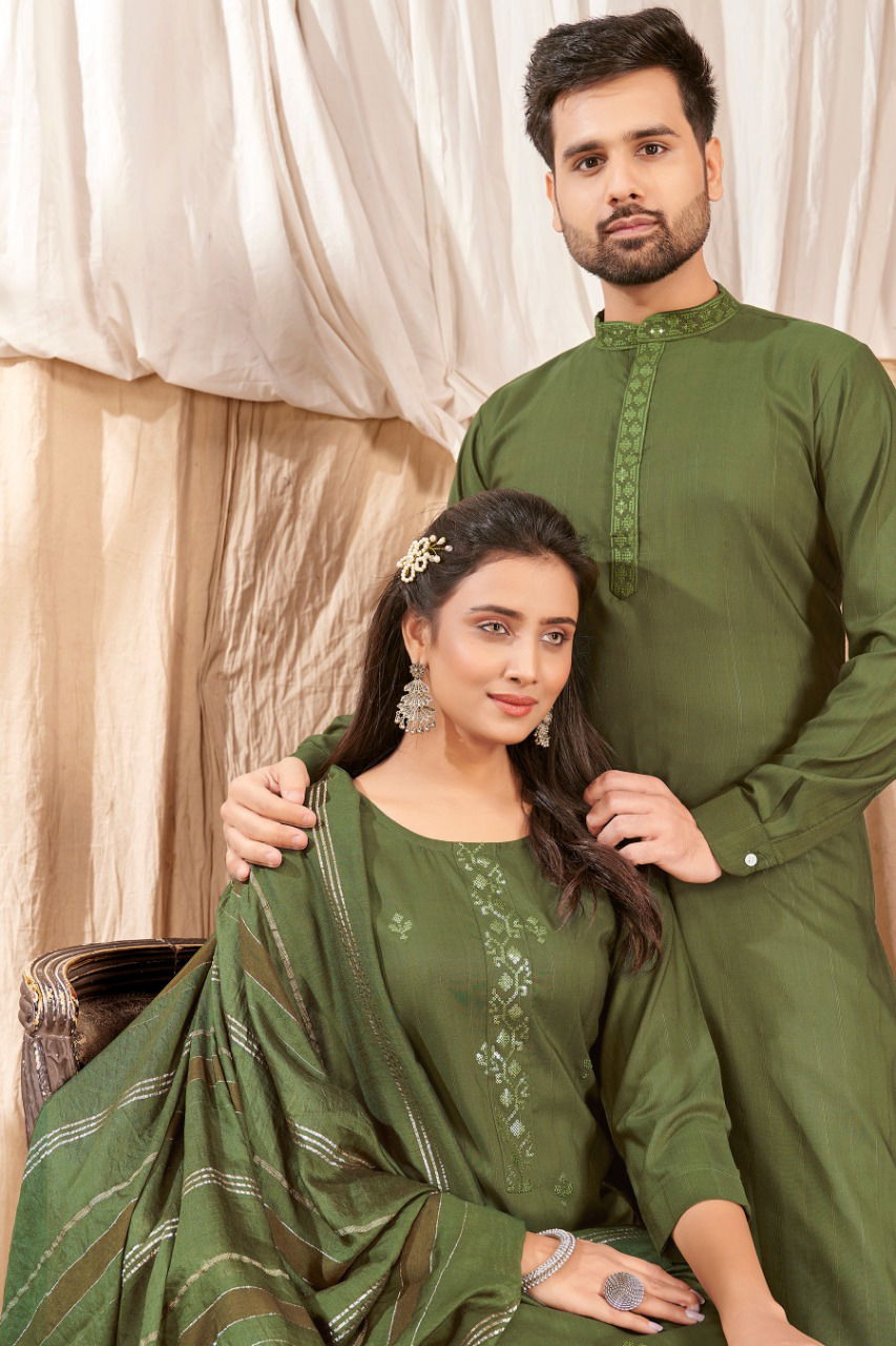Royal Couple 10 New Stylish Festive Wear Designer Couple Kurta Collection